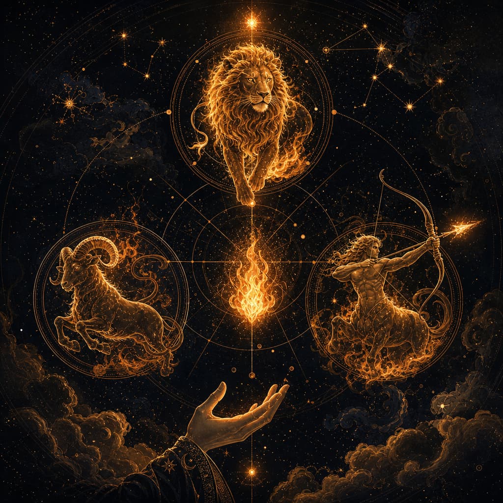 Symbolic Astra artwork for: Fire signs move by ignition