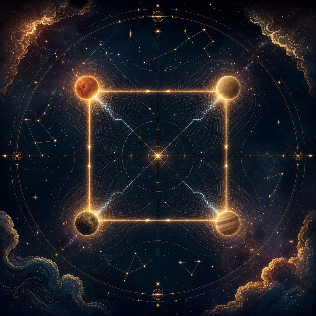 Symbolic Astra artwork for: A square is friction looking for motion