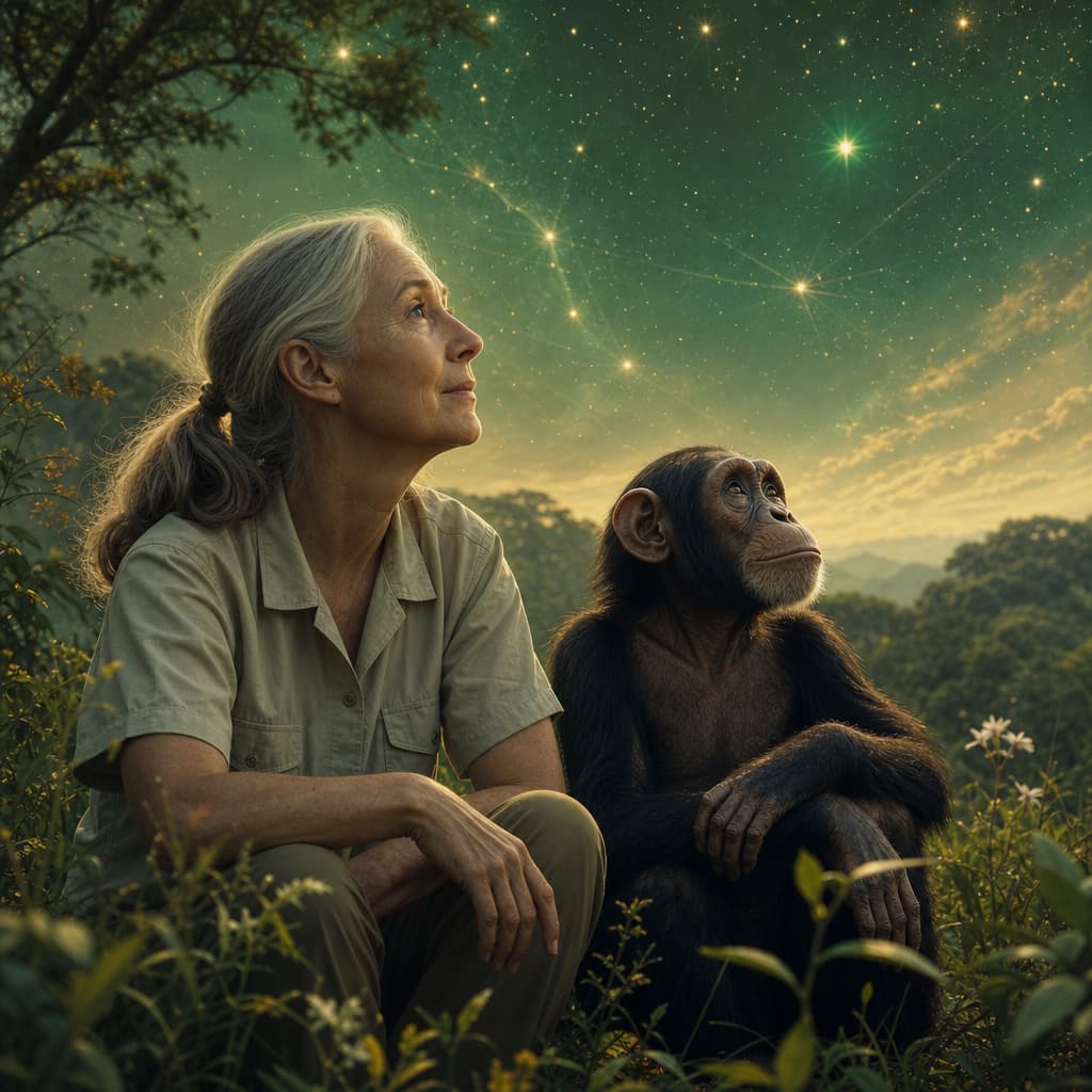 Symbolic Astra artwork for: Jane Goodall: Listening across species
