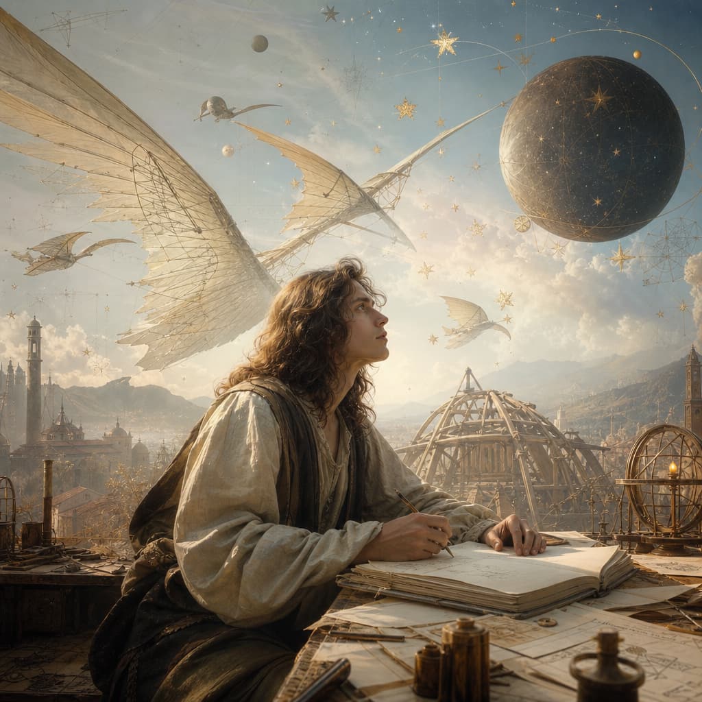 Symbolic Astra artwork for: Leonardo da Vinci: Curiosity without borders